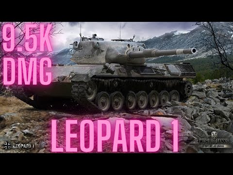Leopard 1 SHOWED SNIPER SHOOTING! LEFT ALONE AT THE VERY END OF THE BATTLE! 9.5K DMG!