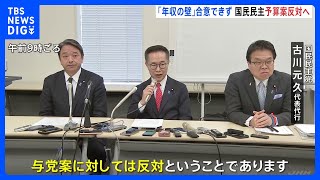 国民民主党が予算案に反対の方針　「年収の壁」など“合意できず”で｜TBS NEWS DIG