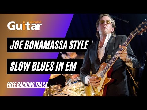 Joe Bonamassa Style Slow Blues in Em | Free Backing Track Friday