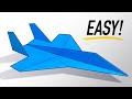 BEST Jet Paper Plane Flies 100 FEET Easy How To Make SU 27