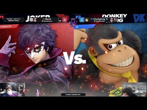 Flynn's Arcade 041 Grand Finals - ChunkyKong (Donkey Kong) Vs. Marsh (Joker, Roy) SSBU ULTIMATE