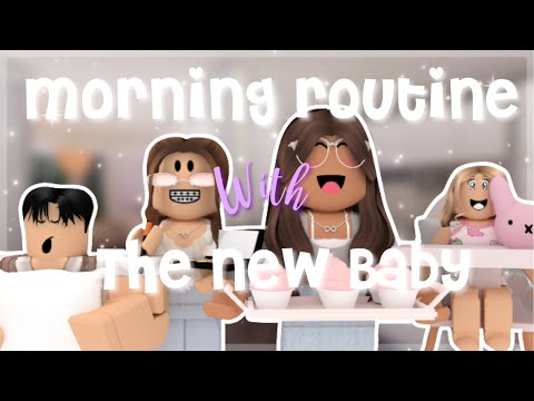 Our New Morning Routine W/ The New Baby!!|Bloxburg Roblox Family RP|w/voice