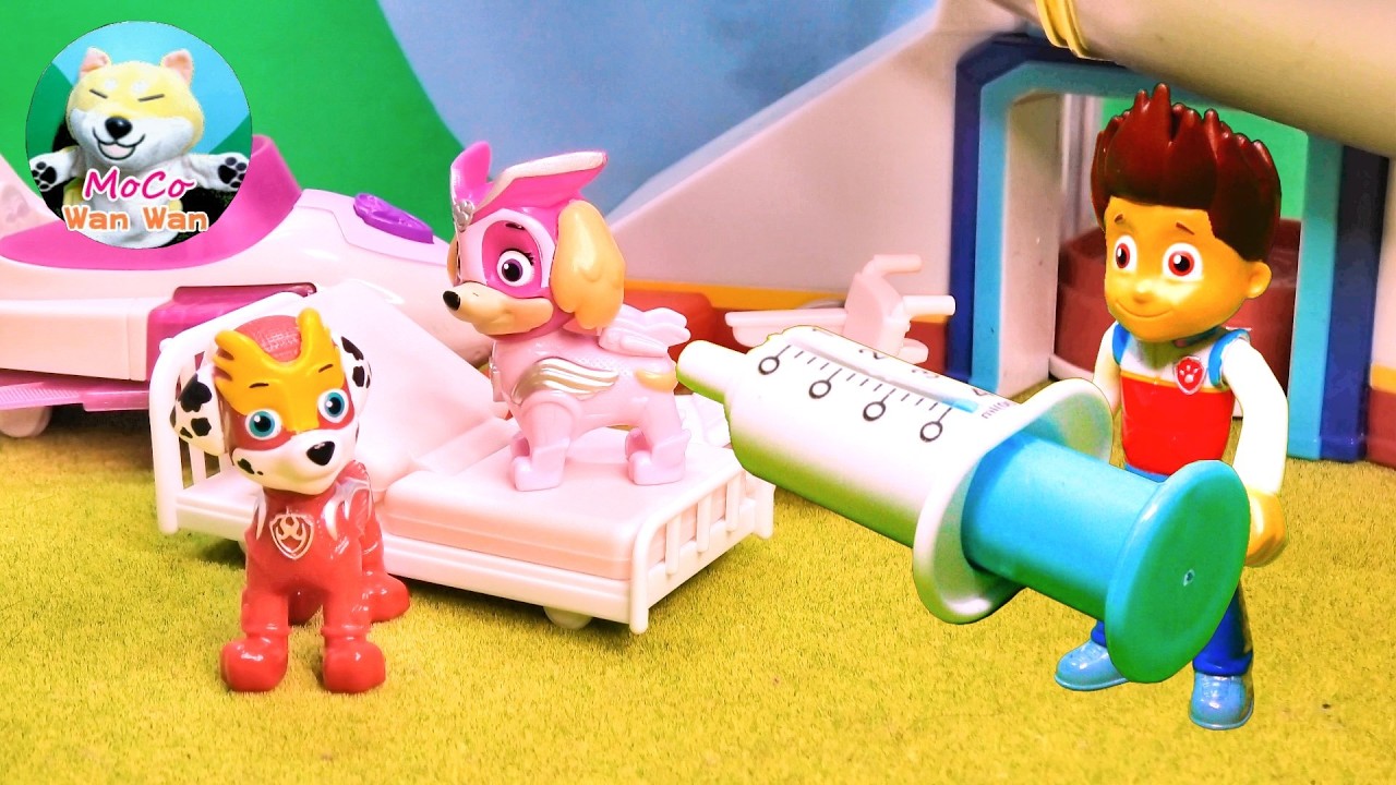 PAW Patrol パウパトロール (#2002) ケントがスカイに注射をぶすっ！？マーシャルもつきそいにきて！