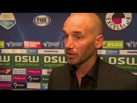 Mitchell van der Gaag na afloop van Excelsior - FC Groningen