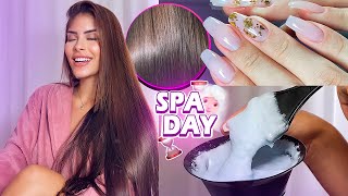 SPA DAY COMPLETÃO PARA COLOCAR O PAPO EM DIA | CABELO, BUÇO, SKIN CARE, DESCOLORAÇÃO, SOBRANCELHA E+