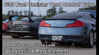 350Z/G35 Fuel Canister Vent Control Valve Diagnosis & Replacement // P0455 Code-Evap Gross Leak
