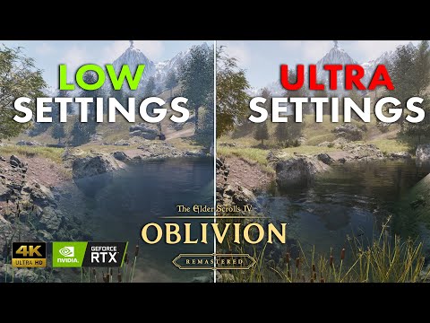 Oblivion Remastered Graphics Comparison - Low Settings vs Ultra Settings