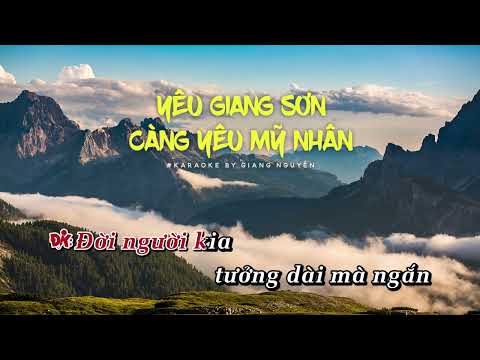 Yêu Giang Sơn Càng Yêu Mỹ Nhân | Thiên Tú | Karaoke Tone Nam | F