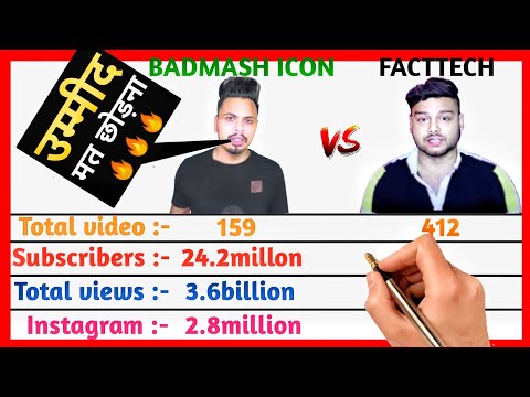 BADMASH ICON v/s FACTTECHZ - FULL COMPARISON - 2021 - KamPer K Videos