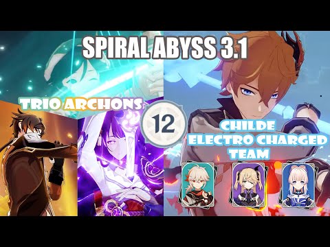 Trio Archons and Childe Electro Charged Team | Spiral Abyss 3.1 - Floor 12 9-Stars