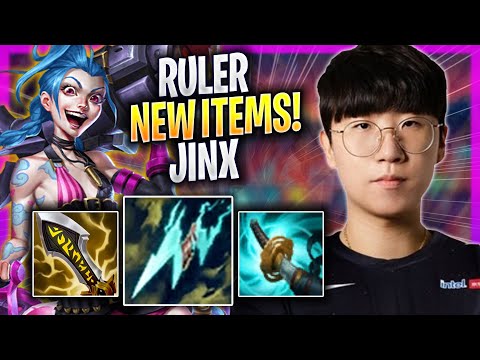 RULER TRIES JINX WITH NEW ITEMS! - JDG Ruler Plays Jinx ADC vs Aphelios! | Season 2023