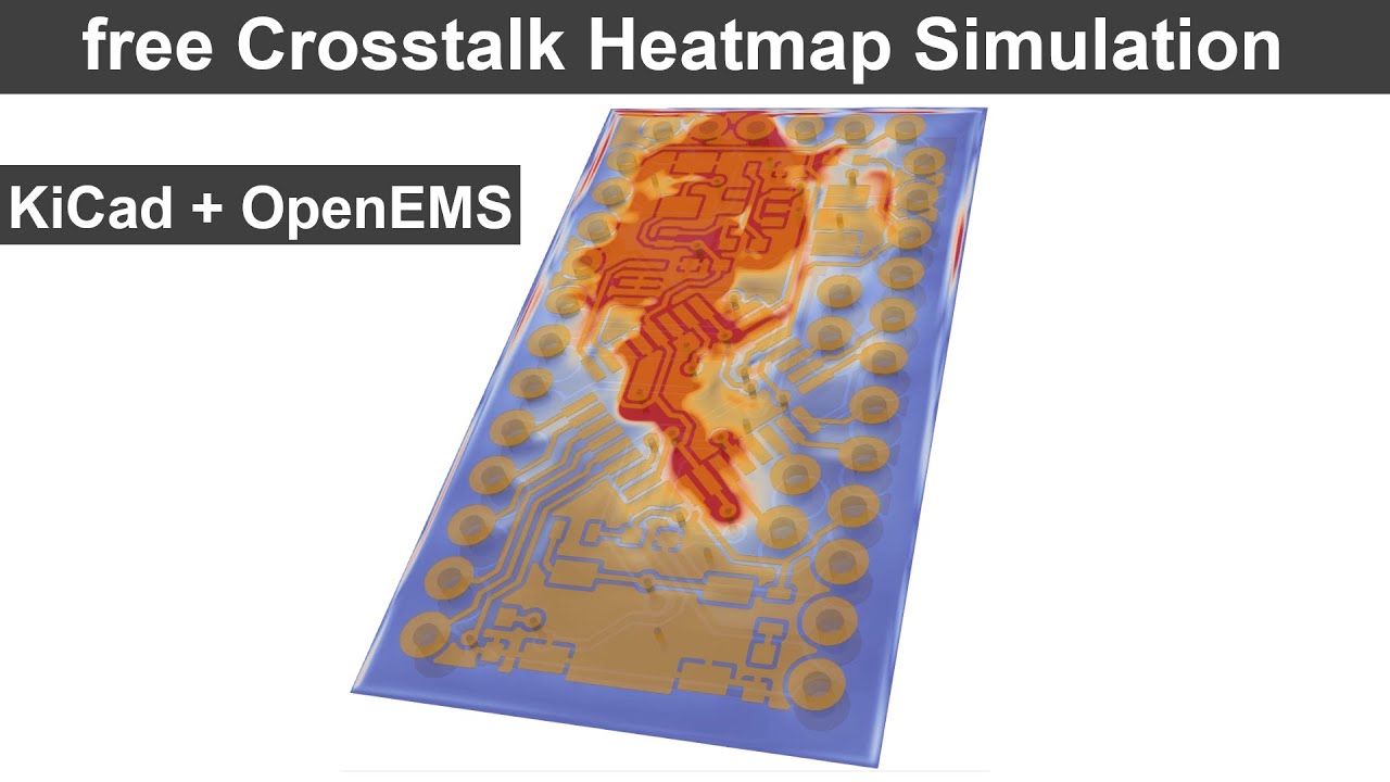 free KiCad Crosstalk Heatmap Simulation and how to improve magnetic field emissions with openEMS