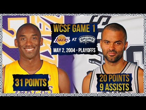 NBA Duel: Kobe Bryant 31pts vs Tony Parker 20pts 9ast - Lakers @ Spurs WCSF Game 1 - Playoffs 2004