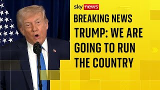 Trump says the US will 'run' Venezuela