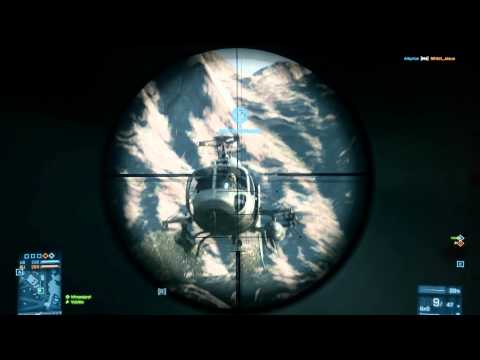 Battlefield 3 - Helicopter Pilot Headshot!