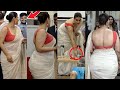 Uff SOO BOOM BOOM Yaar Kajol Flaunts Her Huge Cleavage In Hot Blouse With White Saree BM