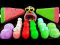 ASMR MUKBANG Watermelon Ice Cream Jelly Marshmallows Eating Show