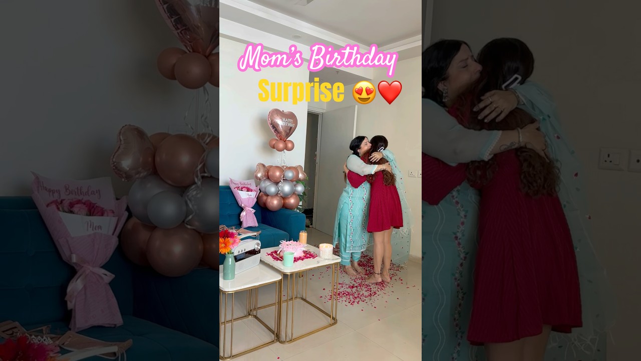Mini Vlog : Mom’s Birthday Surprise ❤️✨ she got emotional 🥹 #youtubeshorts #shorts #birthday