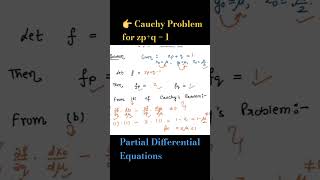Cauchy Problem first order partial differential equation #maths #differentialequations #csirnet