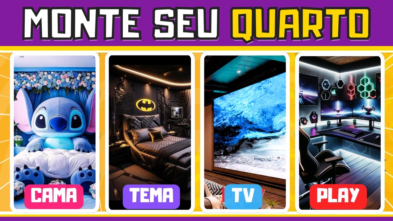🛌 MONTE SEU QUARTO DOS SONHOS 🎯Jogo das Escolhas #quiz