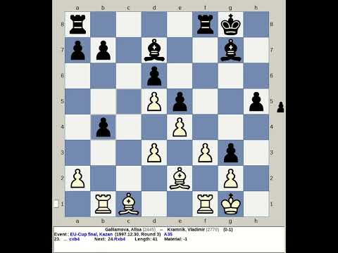 Galliamova, Alisa vs Kramnik, Vladimir | EU Chess Cup Final 1997, Kazan Russia