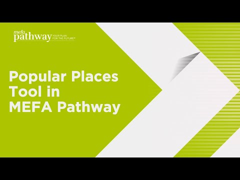 Popular Places tool in MEFA Pathway