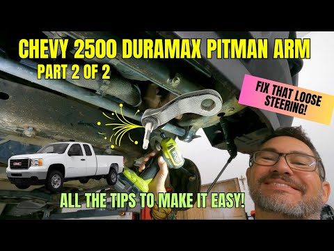 Chevy 2500 pitman arm replacement part2 (the easy way!)
