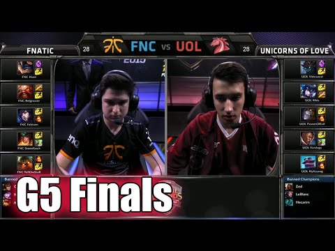 Fnatic vs Unicorns of Love | Game 5 Grand Finals S5 EU LCS Spring 2015 playoffs | FNC vs UOL G5