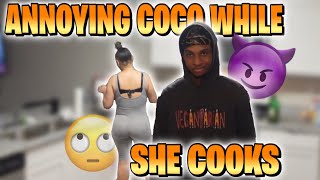 ANNOYING COCO While She COOKS