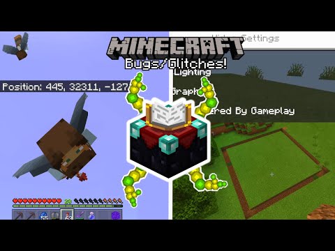 Minecraft Bugs&Glitches! (Xp glitch,Find Chunk Borders Fast In Survival, Extreme elytra Launcher!)
