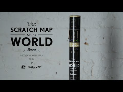 Скретч-карта мира Travel Map Black World (Eng)
