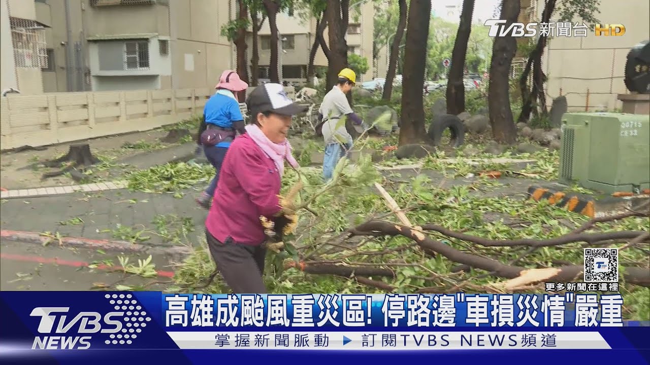 強風過後「車損災情嚴重」得排隊修車 玻璃被砸出大洞