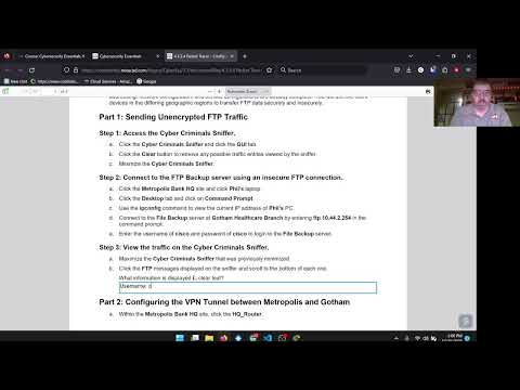 Cybersecurity Essentials Packet Tracer 4.3.3.4 – Configuring VPN Tunnel Mode