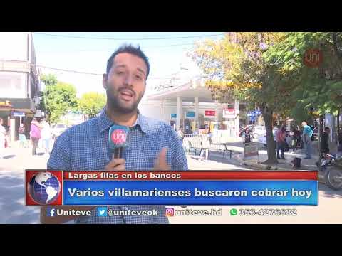 Largas colas en los bancos