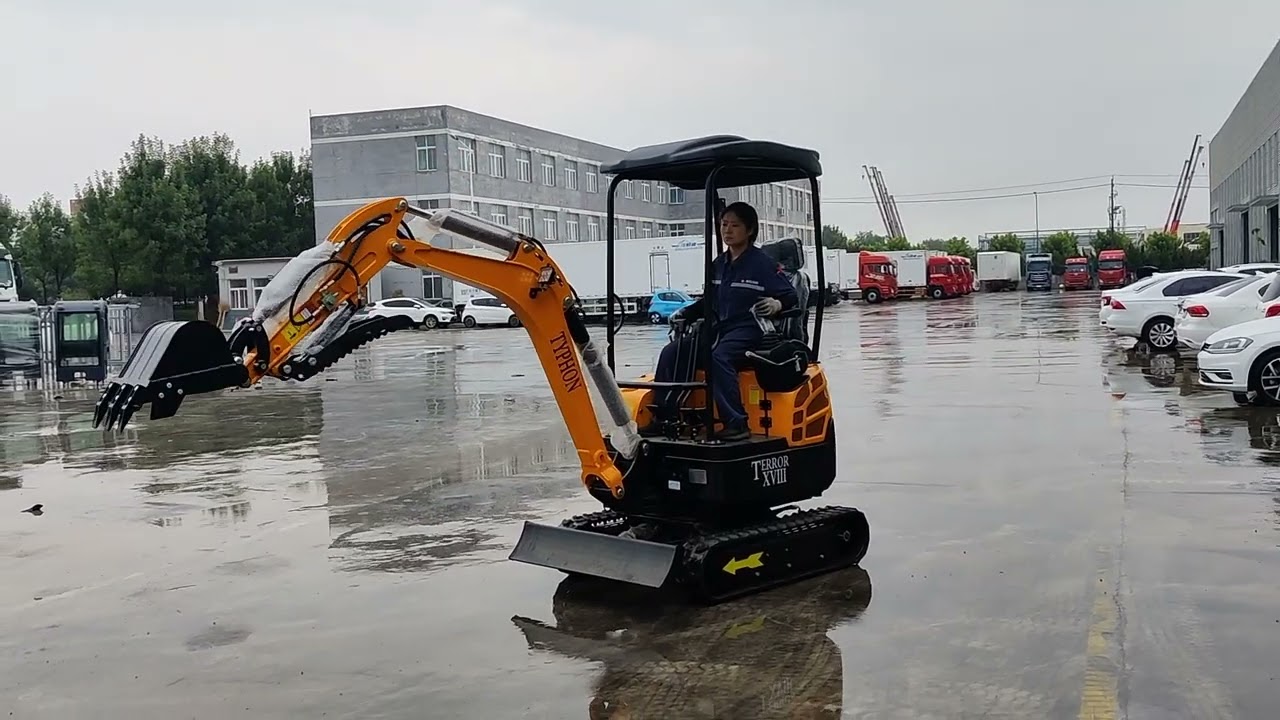 TYPHON TERROR XVIII Mini Excavator – 4000lbs Trench Digger with Canopy, 0.03 cbm Bucket