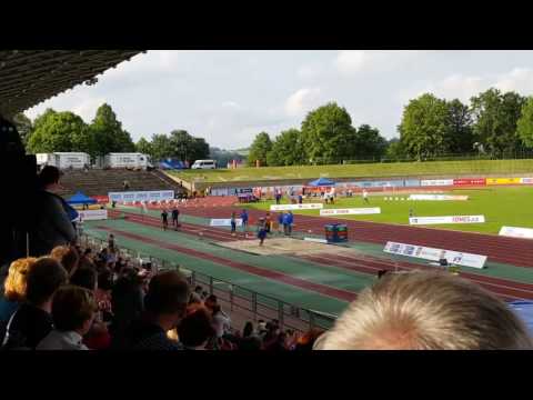 Hampl 100m  finále MČR mužů 10,57 s (Třinec 10.6.2017)