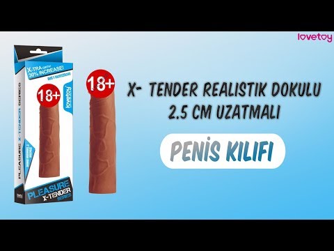 X-Tender Realistik Dokuda 2.5 Cm Uzatmalı Penis Kılıfı-LV1050B