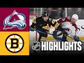 NHL Highlights Avalanche Vs Bruins October 25 2025