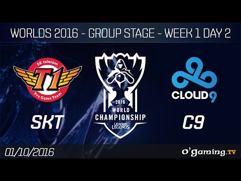 SKT vs C9 - World Championship 2016 - Group Stage Week 1 Day 2