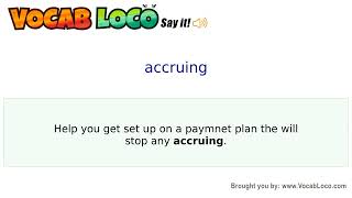 Video thumbnail for accruing