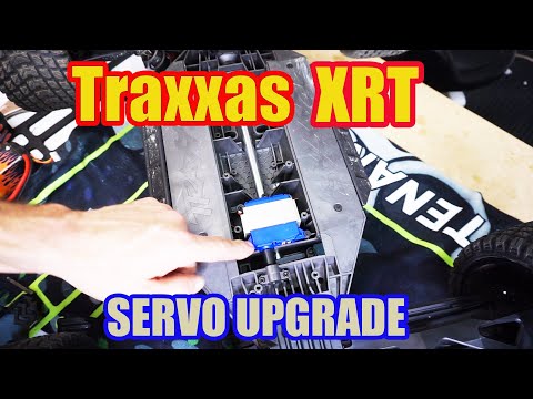 Traxxas XRT 8s servo Upgrade Protek RC 1KTBL 1080oz Test Run in the dirt