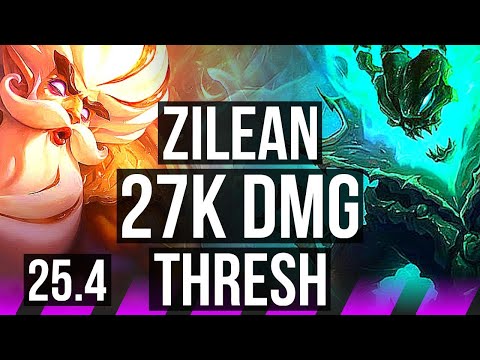 ZILEAN & Ezreal vs THRESH & Jinx (SUP) | 27k DMG | KR Master | 25.4