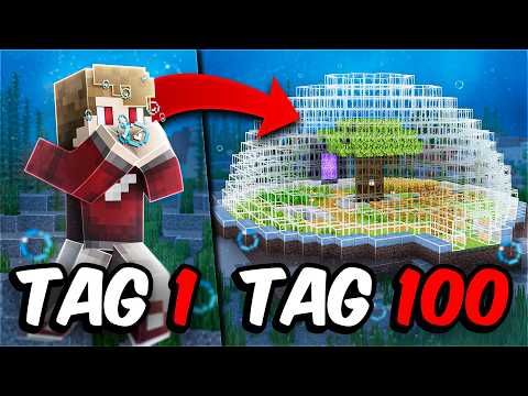 I survive 100 days of Minecraft HARDCORE in an underwater world!