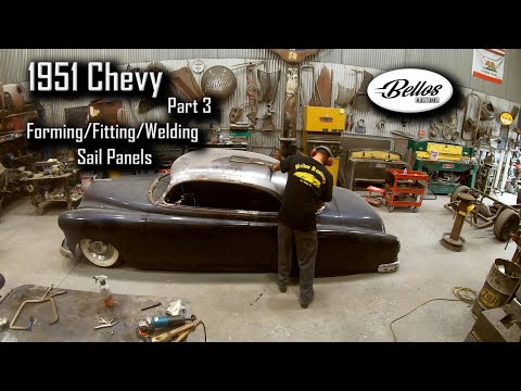 1951 Chevy Chop Top Part 3 - Metal Forming Sail Panels