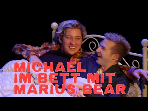 Michael in bed with Marius Bear