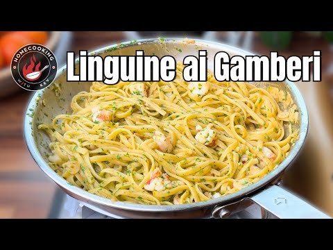 Linguine ai Gamberi 🇮🇹 | Neapolitan Shrimp Pasta (Easy)
