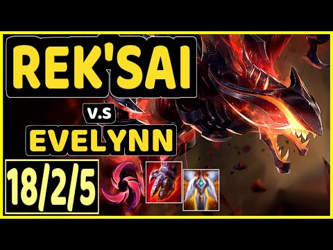 SHINI (REK'SAI) vs EVELYNN - 18/2/5 KDA JUNGLE CHALLENGER GAMEPLAY - BR