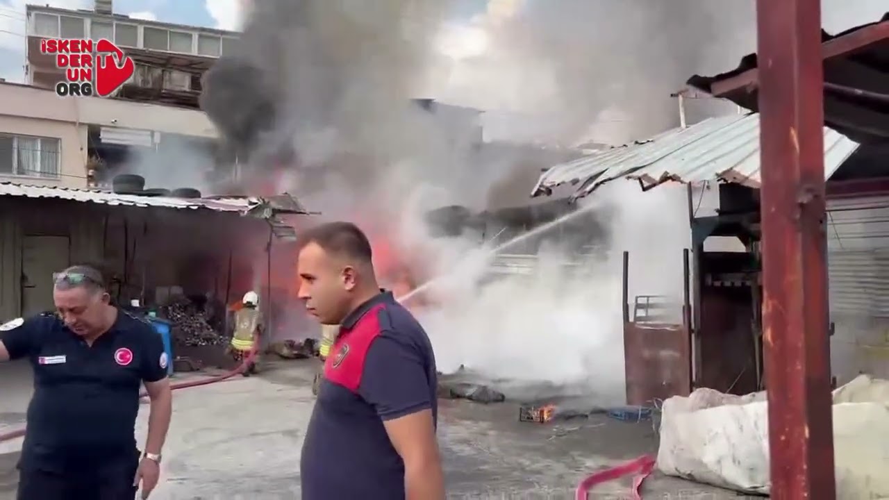 İskenderun'da İş Yerinde Korkutan Yangın…