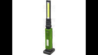 Miniatură video Lanternă LED cu acumulator10/5W, 6000K, 3,7V, 2000mAh, 600/200lm, 3 h, IP44