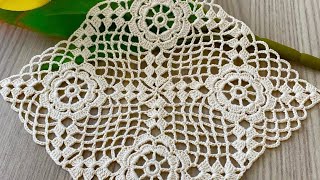 🌟Crochet Eye-Catching Square Motif‼️Pattern Tutorial for Beginners